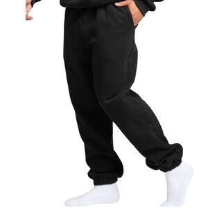 COMFRT Signature Black Heavyweight Fleece Jogger Sweatpants Men's 2XL Oversized